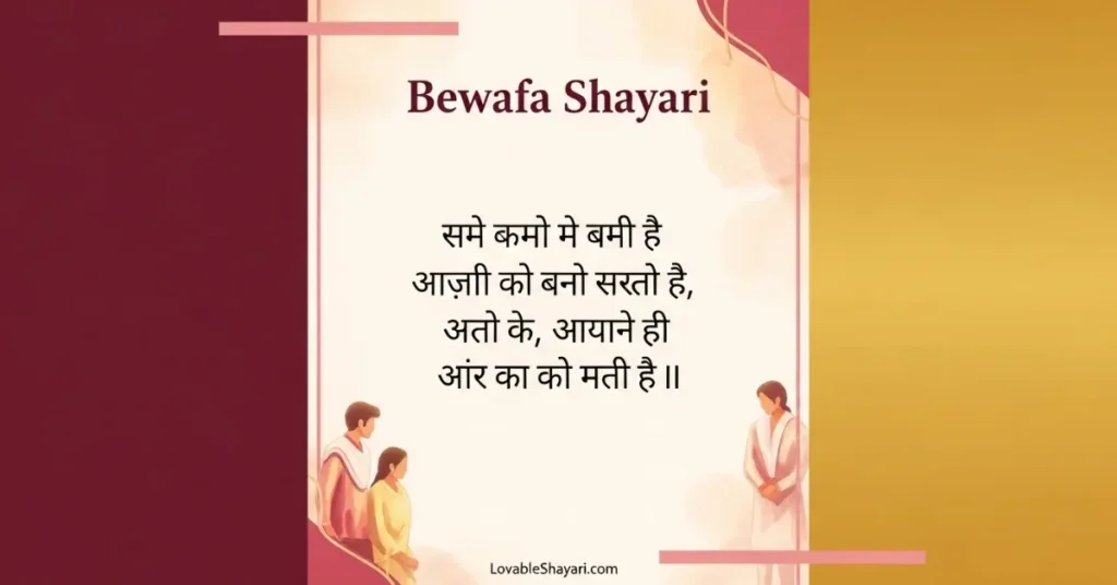 Bewafa Shayari